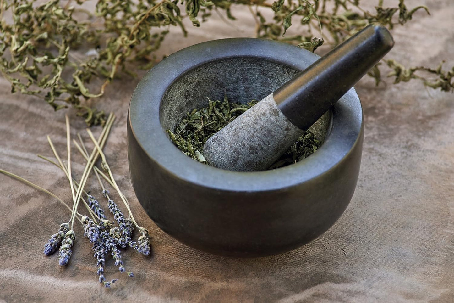 Fox Run Mortar and Pestle, Granite, Black