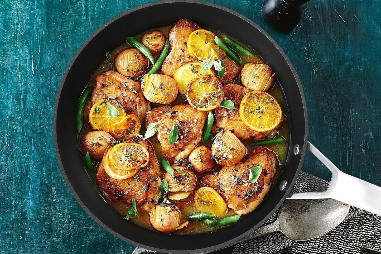 MsMk 12 Inch Nonstick Frying Pan with Lid, Titanium and Ceramic Nonstick skillet with lid, PFOA Free, Non-Toxic, Stay-Cool Handle, Scratch-resistant, Dishwasher Safe, Oven Safe to 700°F