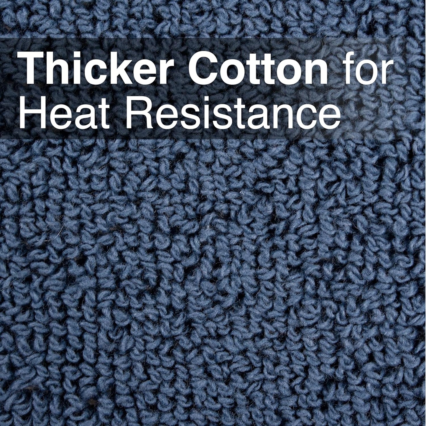 RITZ Terry Potholder & Hot Pad: Unparalleled Heat Resistant, Durable 100% Cotton – Ergonomically Designed for Optimal Grip – Easy-Care Machine Washable – 2-Pack, Federal Blue