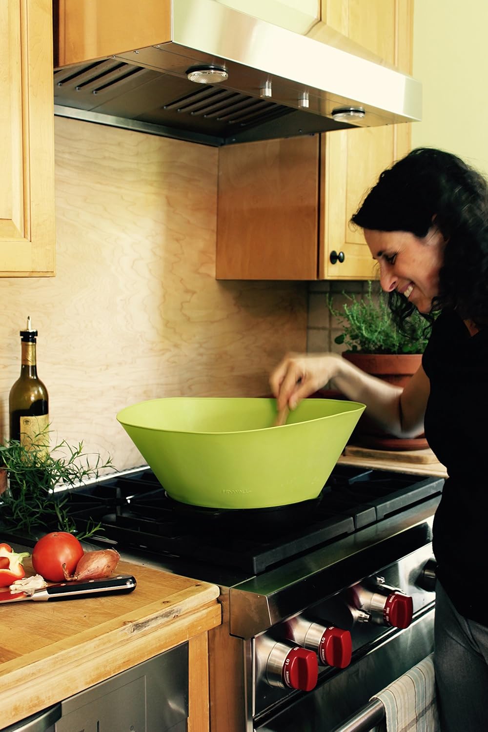 Frywall 10 (Medium) - Red - Splatter Guard, as Seen on Shark Tank