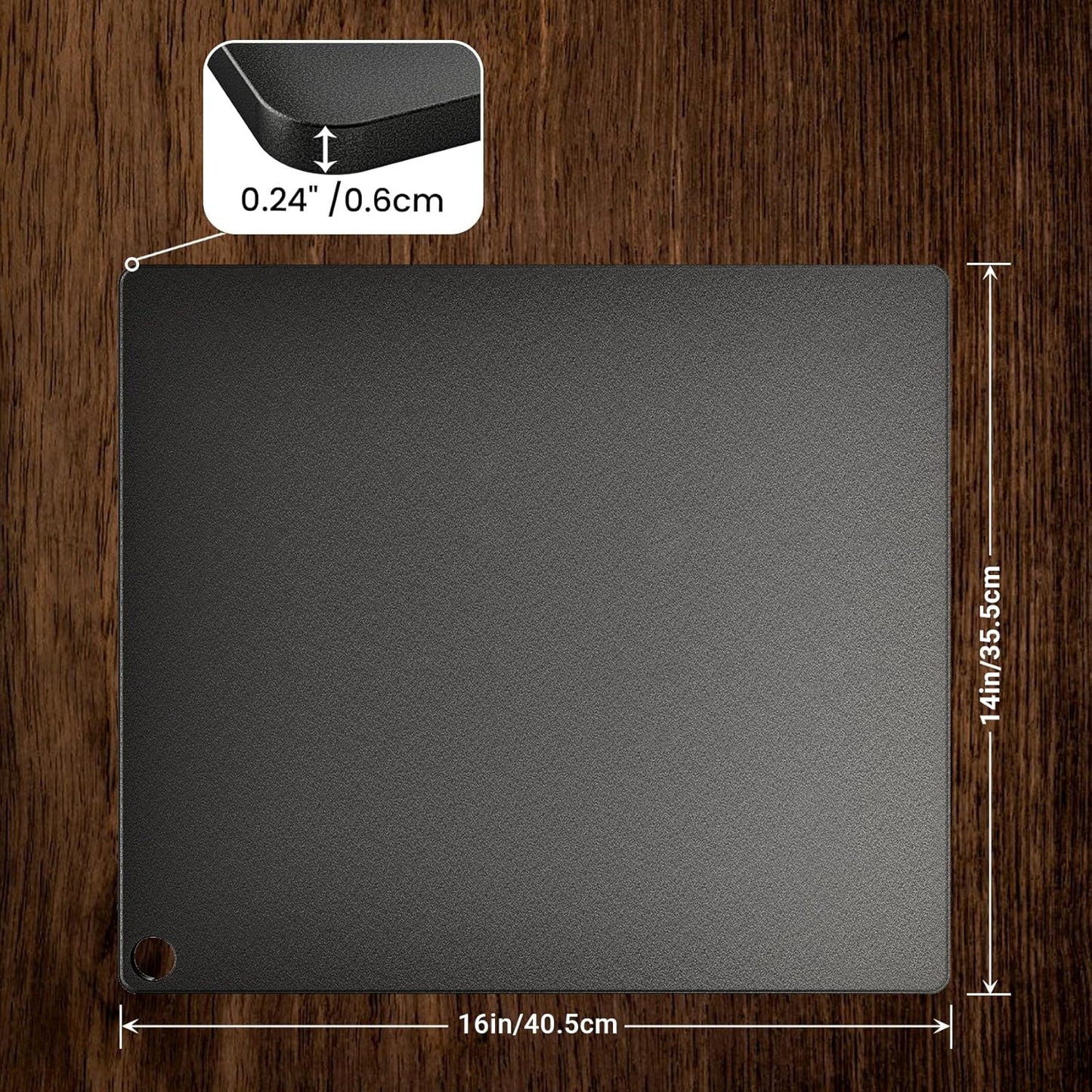 Onlyfire Pizza Steel Baking Stone for Oven BBQ and Grill - 16 x 14 inch Large Non-Stick Pizza Pan with High Performance Conductive Grilling Surface for Pizza Bread