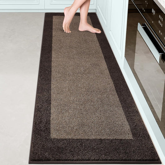 Machine Washable Kitchen Rug 24" x 84", Non Slip Kitchen Mat for Floor, Absorbent Entrance Runner Rug for Bedroom, Hallway, Bathroom, Door (Roll Packing)