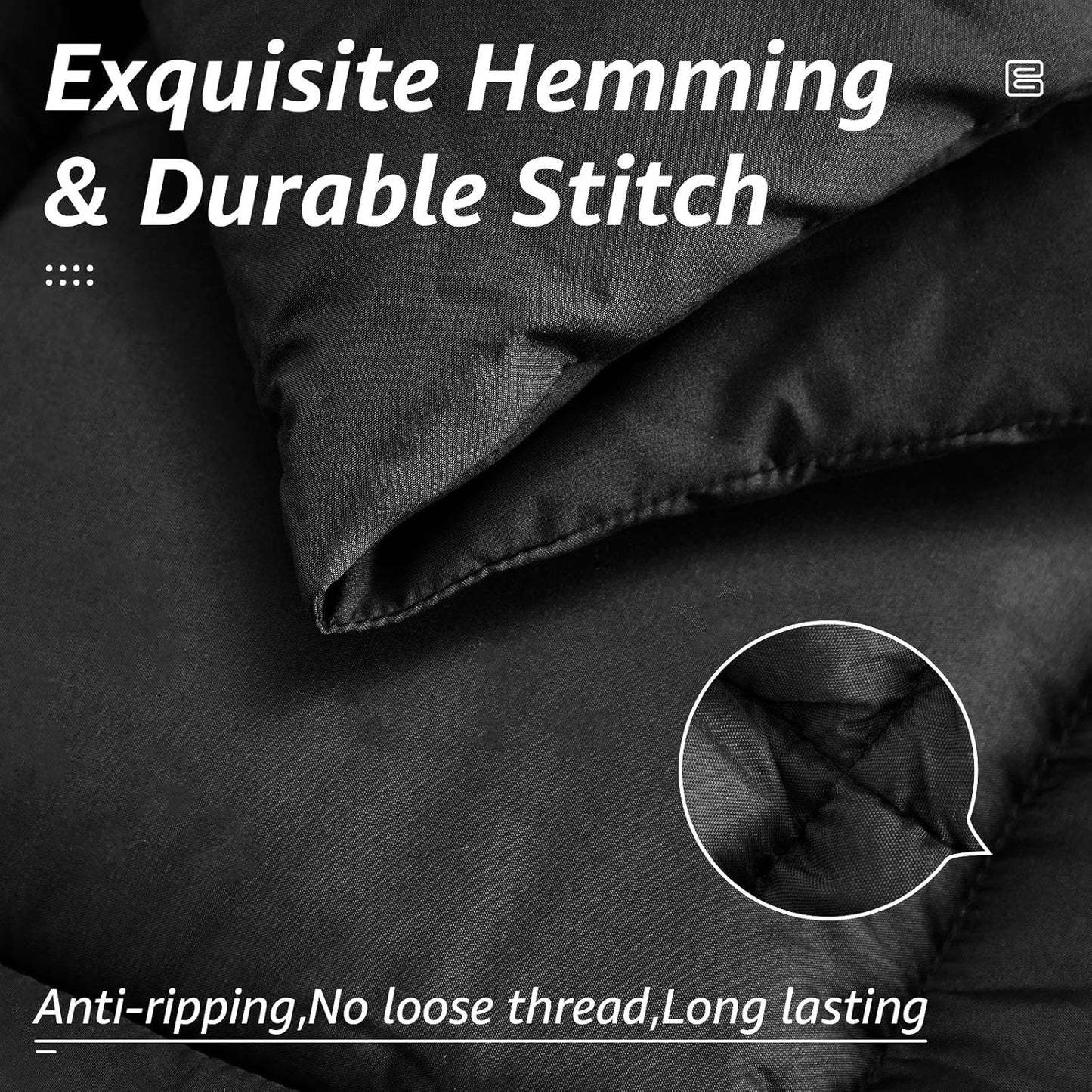 HYLEORY All Season Queen Size Bed Comforter - Cooling Down Alternative Quilted Duvet Insert with Corner Tabs - Winter Warm - Machine Washable - Dark Grey