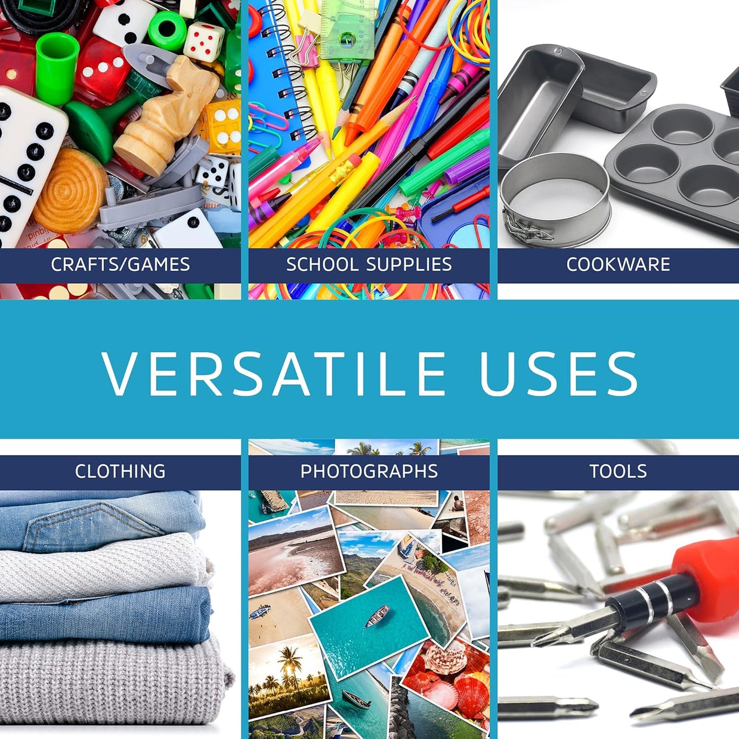 GPI Pack of 500, 10" X 12" 1 Gallon, Clear Plastic Reclosable Zip Bags - Bulk 2 Mil Thick Strong & Durable Poly Baggies with Resealable Zip Top Lock for Travel, Storage, Packaging & Shipping