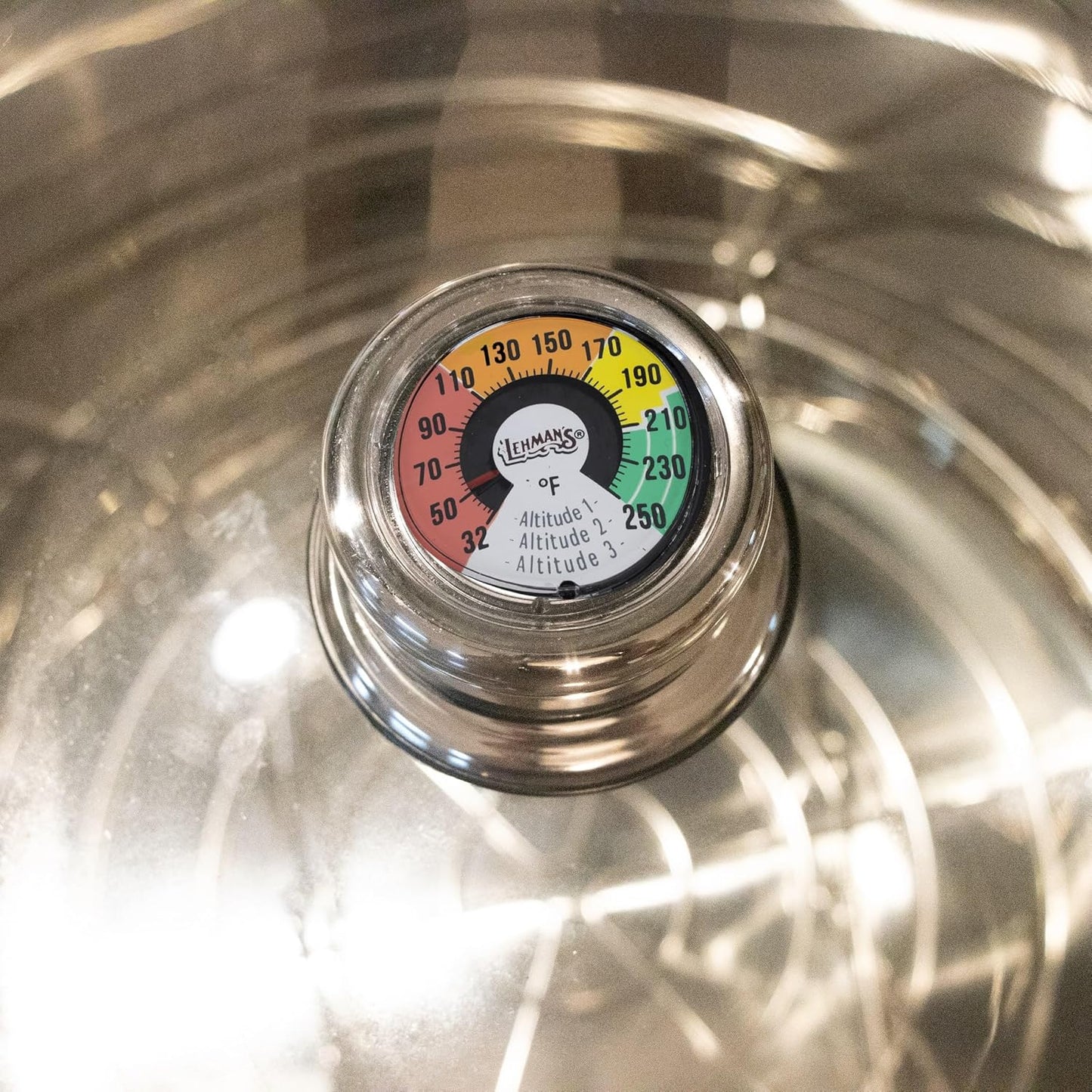 Lehman's 21.5-Quart Water Bath Canner with Pressure Gauge, Durable Stainless Steel Stockpot for Home Canning and Preserving, Black