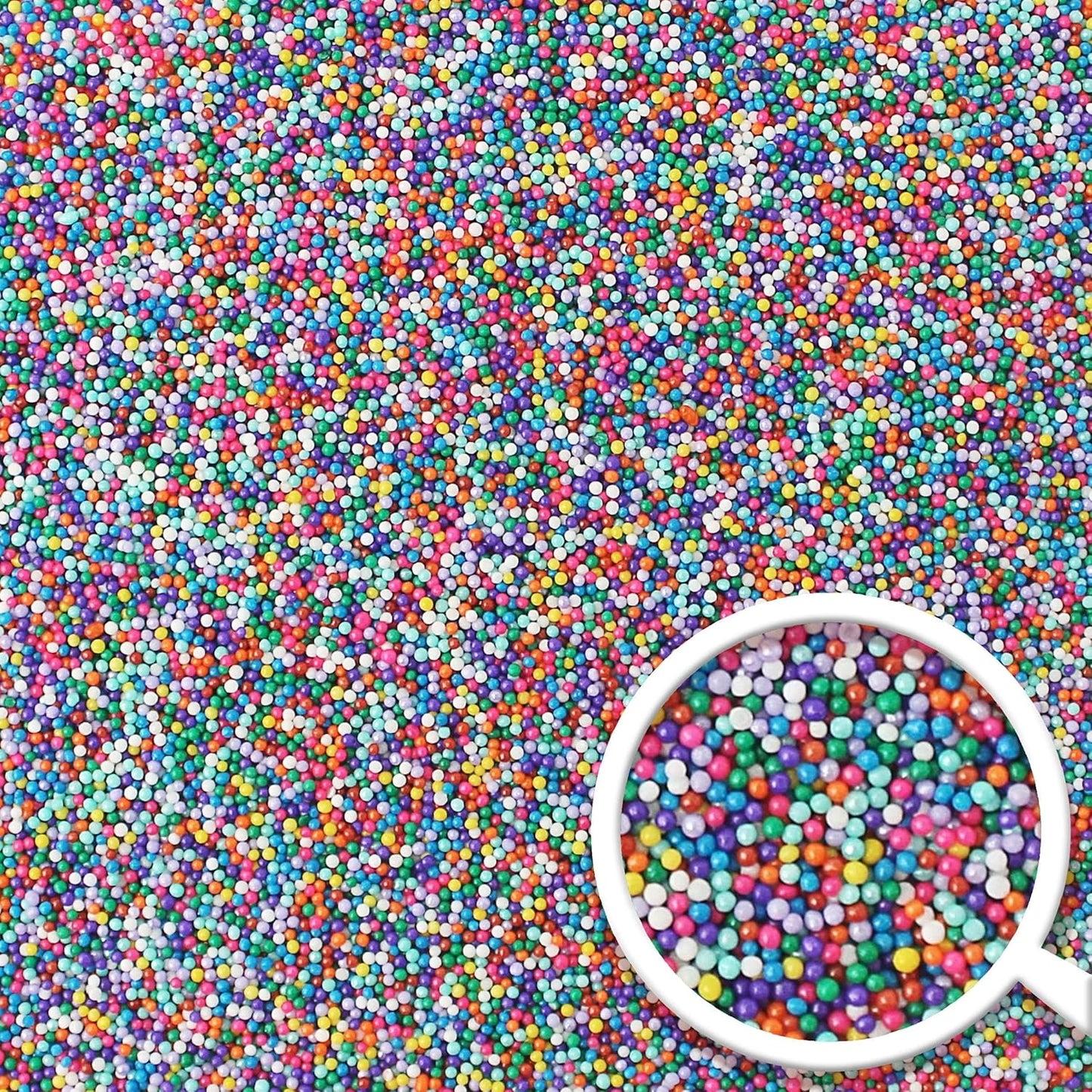 Sprinkle Pop Cool Rainbow Nonpareil Sprinkle Mix| with hues of Blue Purple Pink Non Pareil Sprinkles| Decorating Nonpareils Made in USA for Birthday Cupcakes Donuts Cakes Cookies, 4oz