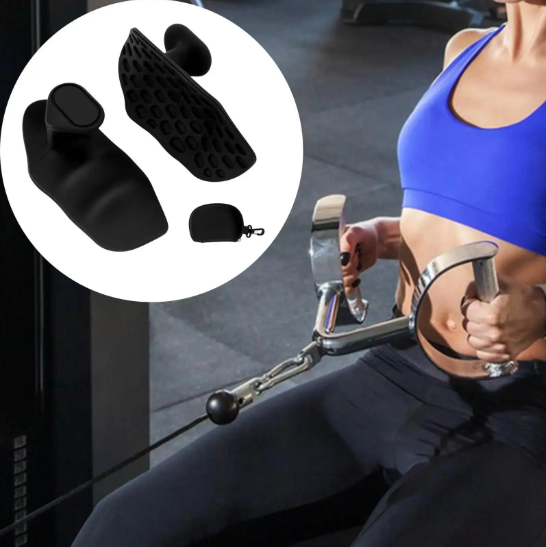 Ergonomic Anti-Slip Silicone Gym Grips for Men & Women – Fingerless Palm Protection Pads for Weightlifting, Rows & Deadlifts